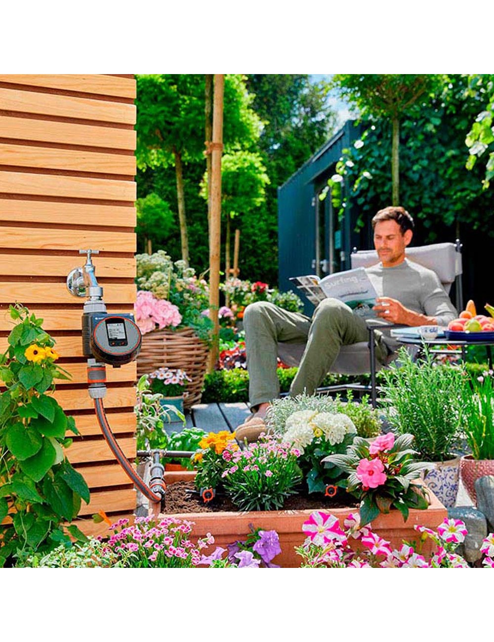 Programador de riego digital flex gardena