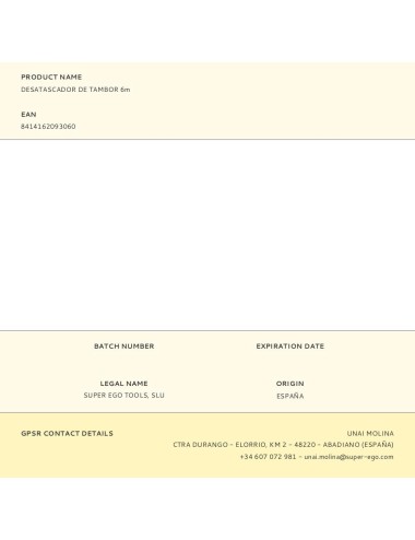 Desatascador de tambor 6 m