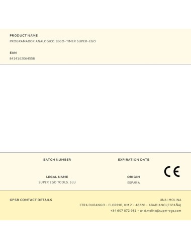 Programador analogico sego-timer super-ego