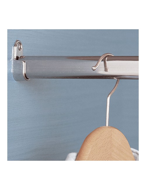 2 unid. soporte armario entre paredes ovalado cromado cintacor - storplanet