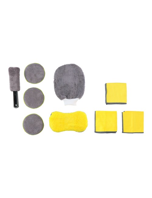 Set de limpieza para coches/motos 9 piezas