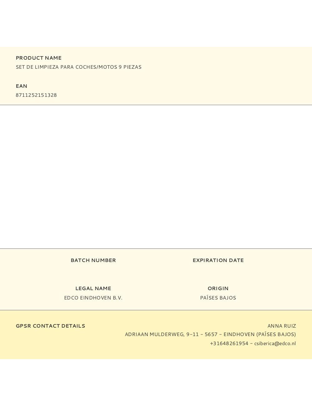 Set de limpieza para coches/motos 9 piezas