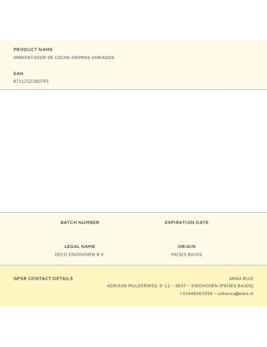 Ambientador de coche aromas variados