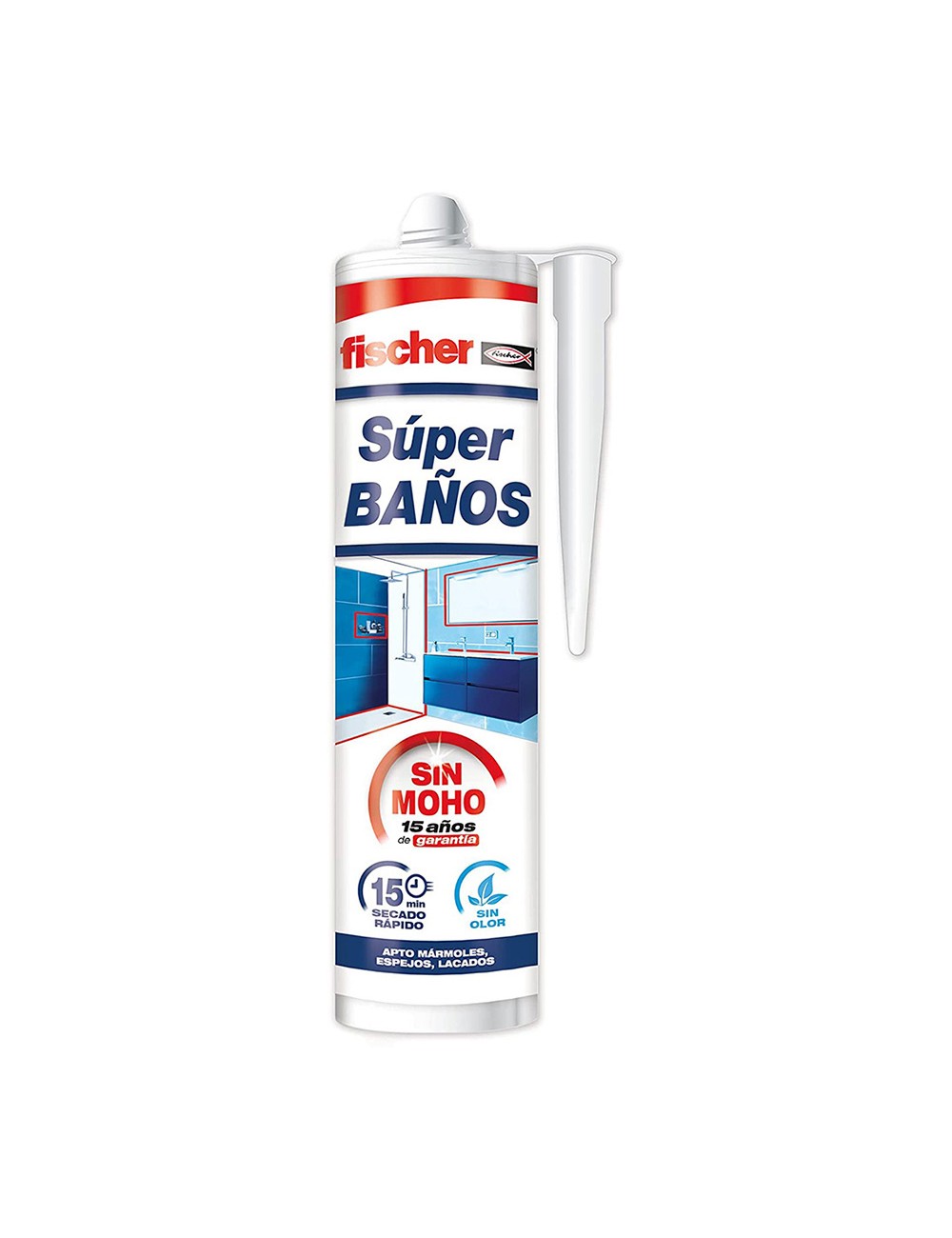 Silicona super baños sin moho blanca 280 ml