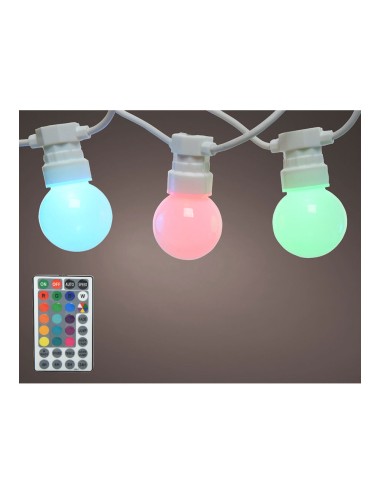 Guirnalda 20 bombillas led rgb exterior 14,5m ip44 lumineo