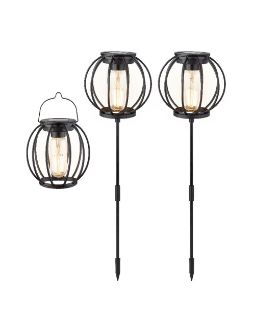 Luces solares de jardín 3 lm ø13 x 43 cm, 3 unidades