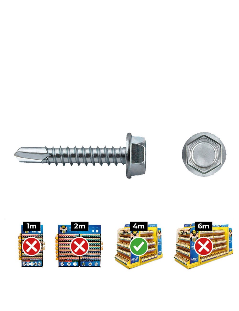 Caja 500 unid. punta broca hexagonal din/ref 7504k ø4,2x19mm zincado celo Caja 500 unid. punta broca hexagonal din/ref 7504k ø4,2x19mm zincado celo