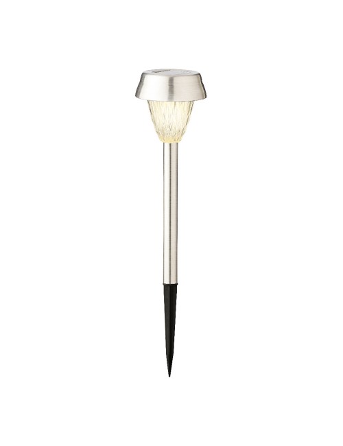 Baliza inox luz calida 24 x 8 cm, 4 unidades