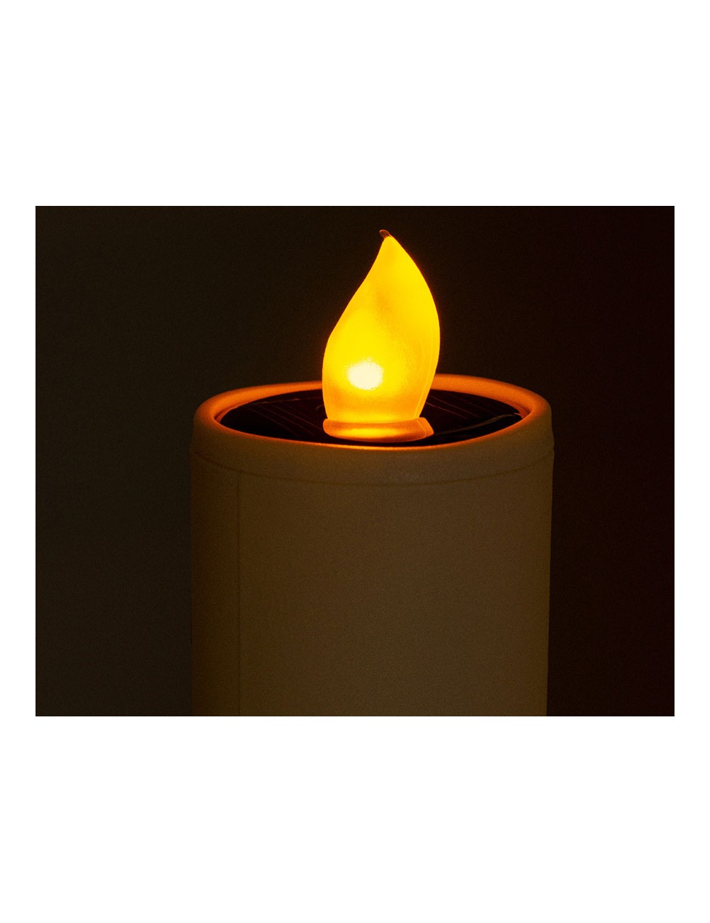 Vela solar efecto llama ø4 x 90 cm