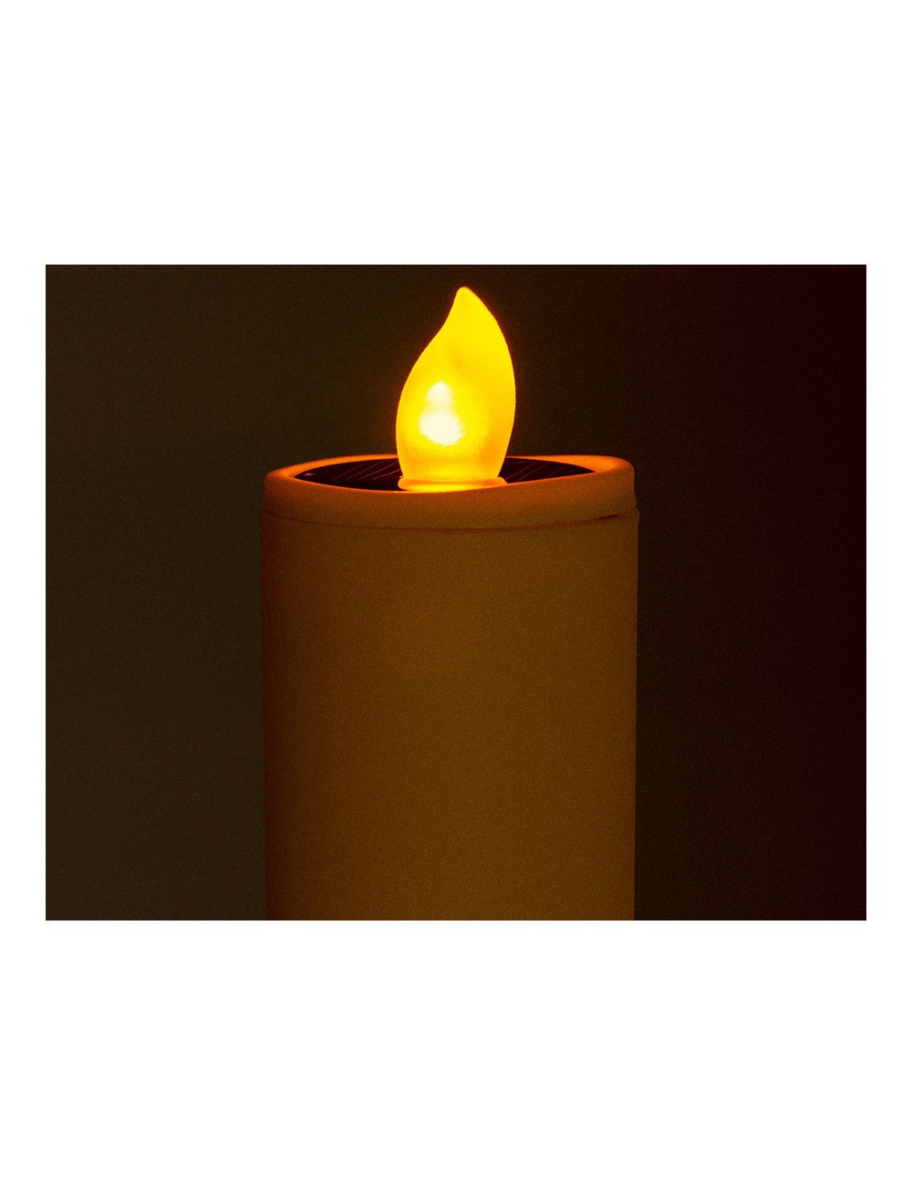 Vela solar efecto llama ø4 x 90 cm colores surtidos