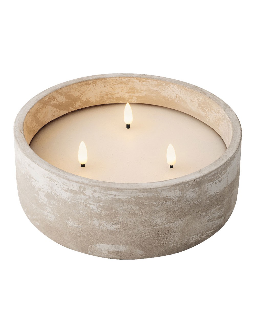 Vela de cera 3 leds 28 x 8 cm