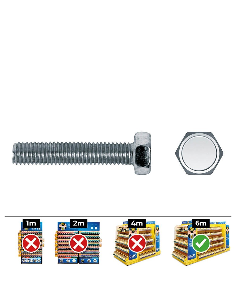 Caja 250 unid. tornillo metrica hexagonal din/ref 933 ø6x40mm zincado celo Caja 250 unid. tornillo metrica hexagonal din/ref 933 ø6x40mm zincado celo