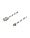 Muelas de diamante cono cilíndrico y puntiaguda, set 2 uds