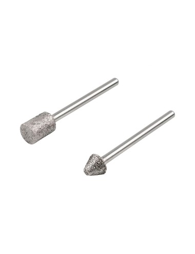 Muelas de diamante cono cilíndrico y puntiaguda, set 2 uds