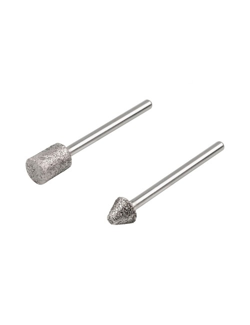 Muelas de diamante cono cilíndrico y puntiaguda, set 2 uds