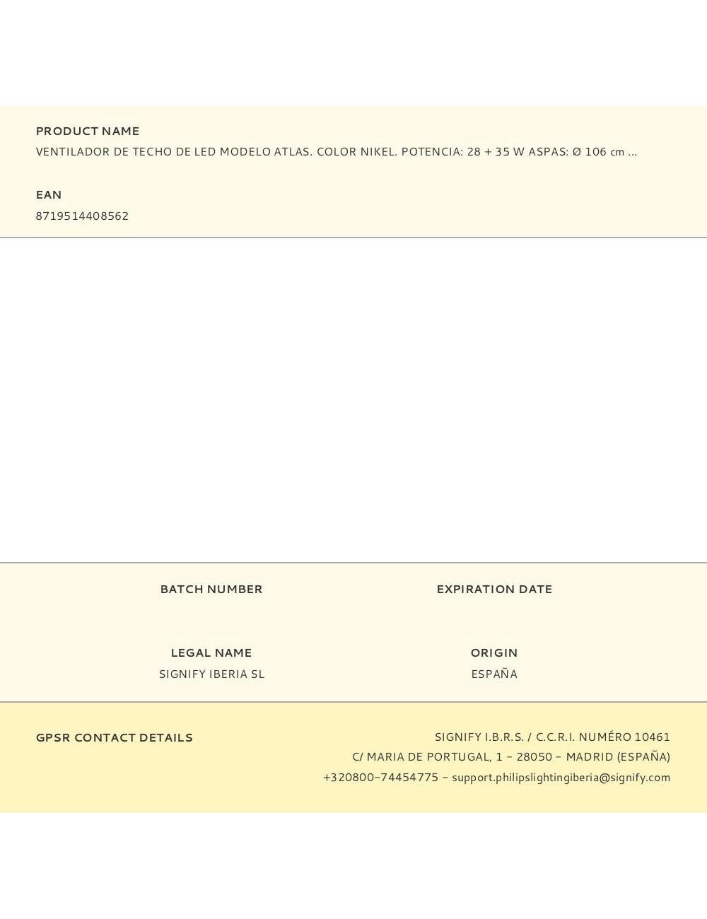 Ventilador de techo de led modelo atlas. color nikel. potencia: 28 + 35 w aspas: ø 106 cm con mando a distancia