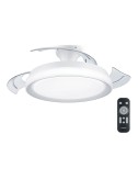 Ventilador de techo de led modelo bliss. color blanco. potencia: 28 + 35 w aspas: ø 106 cm con mando a distancia