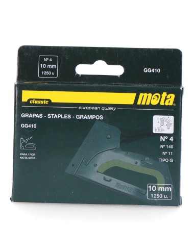 Grapas n 4 de 10mm 1000 unid. espesor 1,2mm gg410 mota