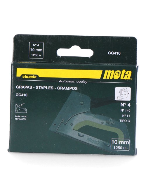 Grapas n 4 de 10mm 1000 unid. espesor 1,2mm gg410 mota