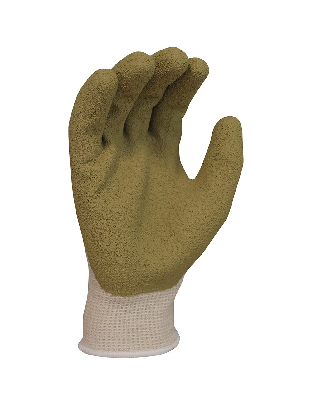 Guante poliéster / algodón con palma látex rugoso, t-10