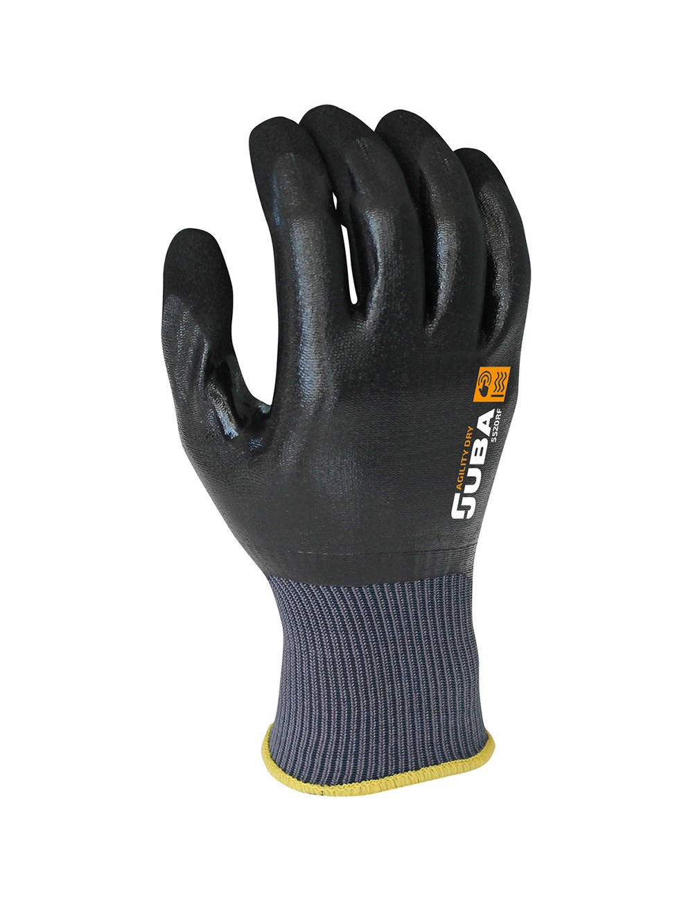 Guante nailon recubierto total nitrilo, negro, t-08