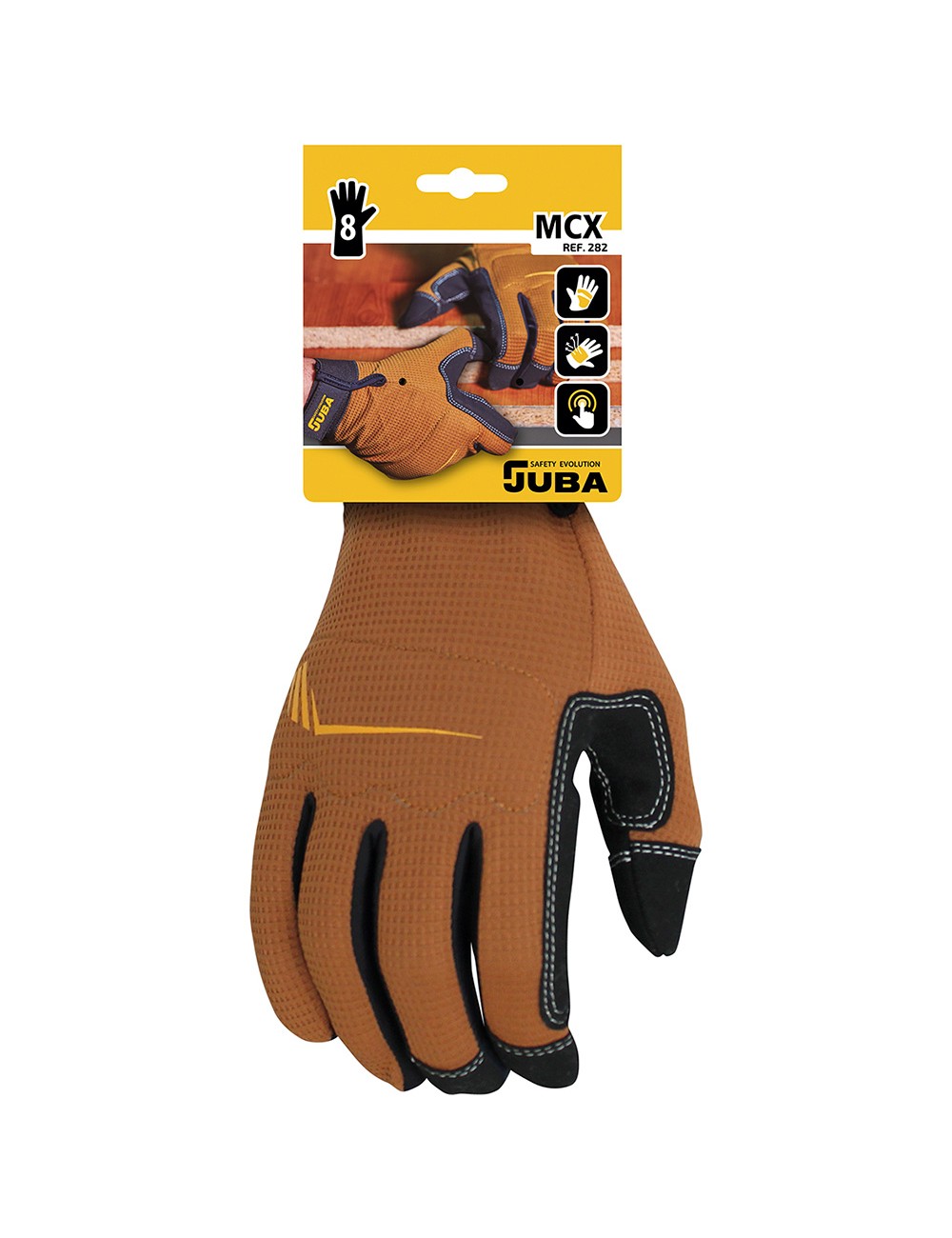 Guante piel sintética / spandex, táctil, t-10