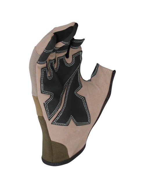 Guante piel sintetica / spandex, 3 dedos abierto, táctil, t-08