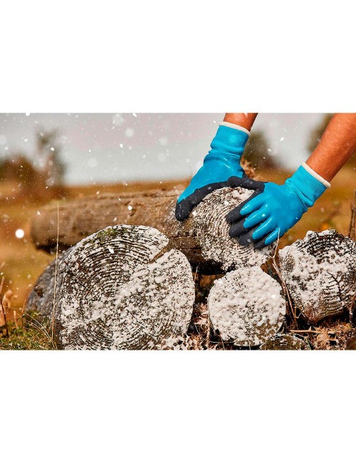 Guante poliéster doble recubrimiento látex, trabajos en frío, t-09