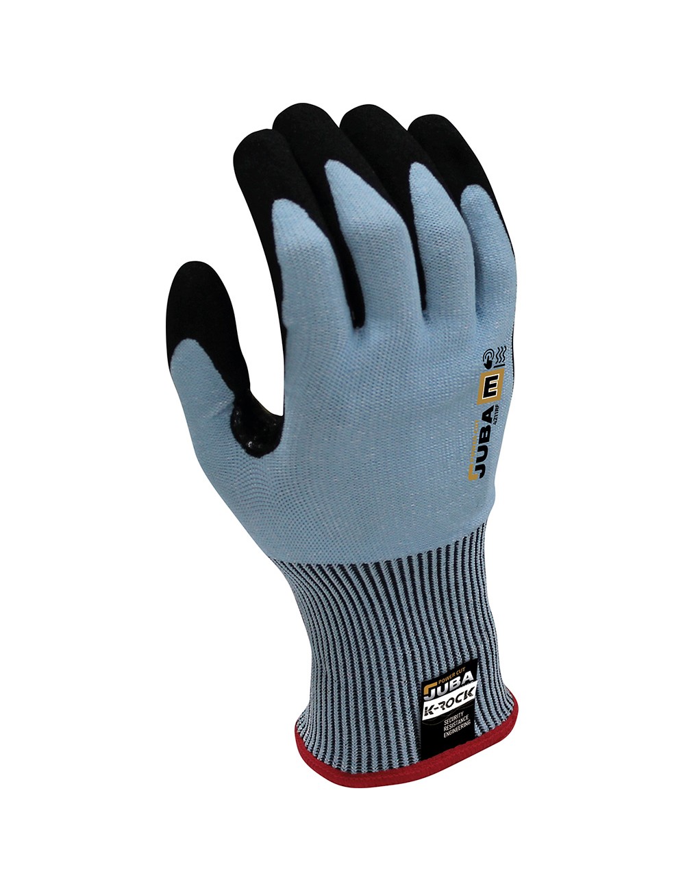 Guante poliéster / k-rock palma nitrilo arenado, resistente a corte, táctil, t-10