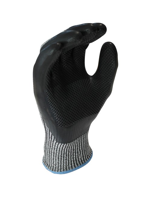 Guante poliéster / elastano / k-rock palma látex, resistente a corte, t-08