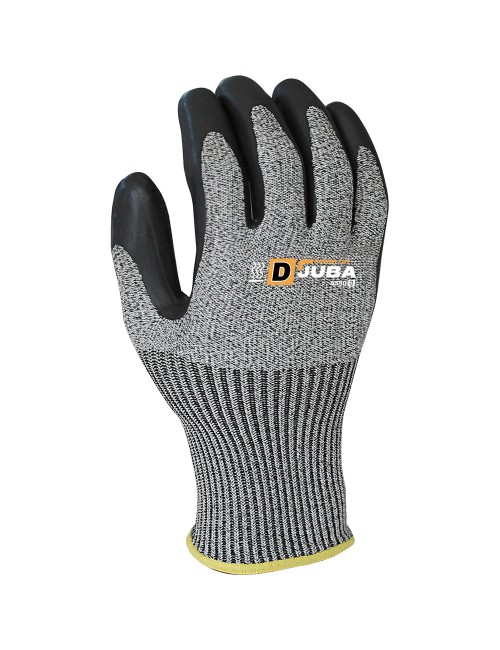 Guante poliéster / elastano / k-rock palma látex, resistente a corte, t-09