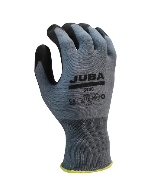 Guante nailon, palma recubierta pvc para jardinería, t-07