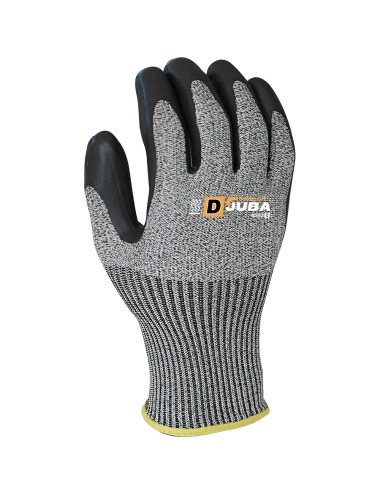 Guante poliéster / elastano / k-rock palma látex, resistente a corte, t-10