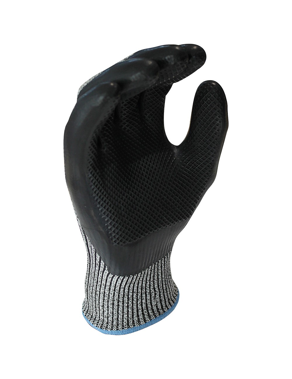 Guante poliéster / elastano / k-rock palma látex, resistente a corte, t-10