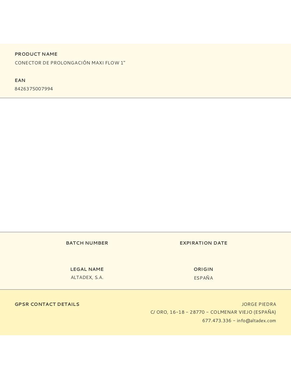 Conector de prolongación maxi flow 1"