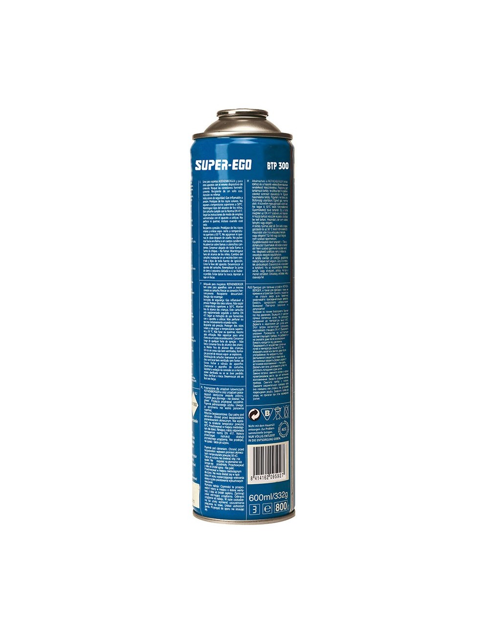 Cartucho multigas 300 rosca 7/16" super ego 600ml 332g Cartucho multigas 300 rosca 7/16" super ego 600ml 332g