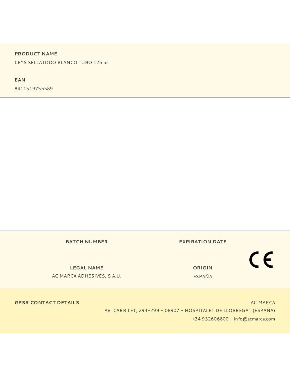 Silicona sellatodo blanco tubo 125 ml