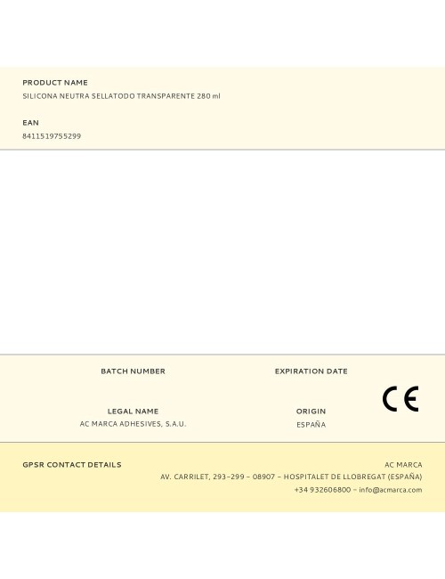 Silicona neutra sellatodo transparente 280 ml