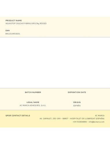 Aguastop caucho fibras gris 5 kg