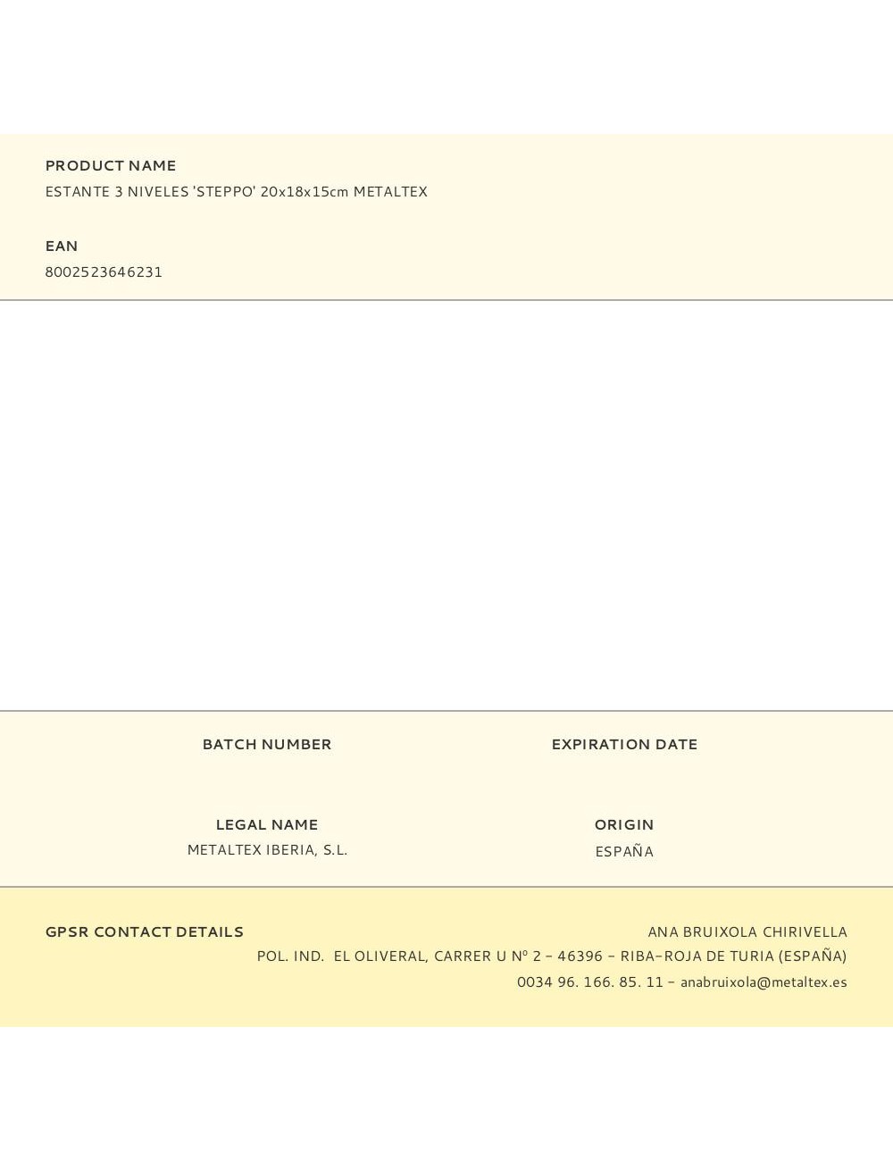 Estante 3 niveles steppo 20 x 18 x 15 cm