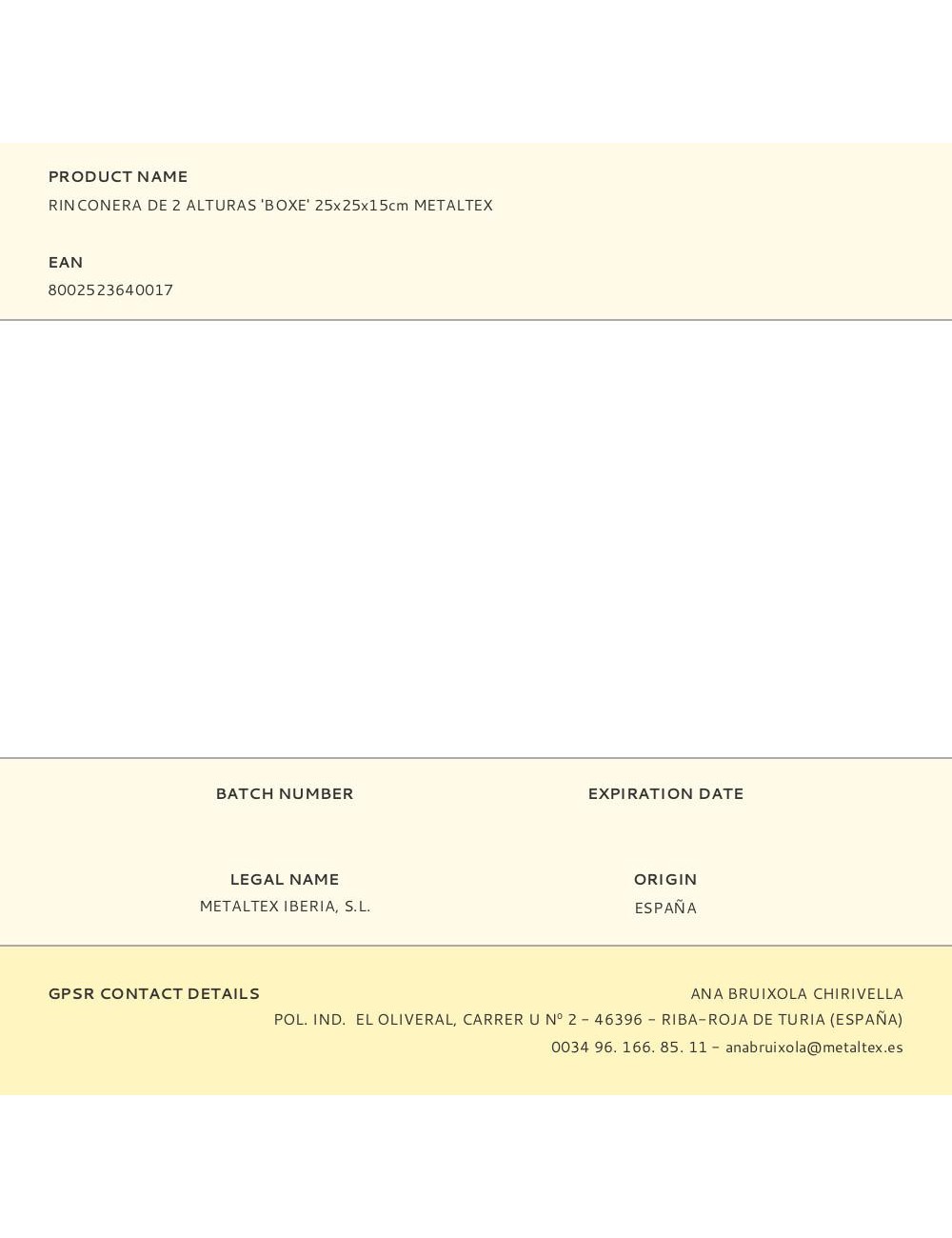 Rinconera de 2 alturas boxe 25 x 25 x 15 cm