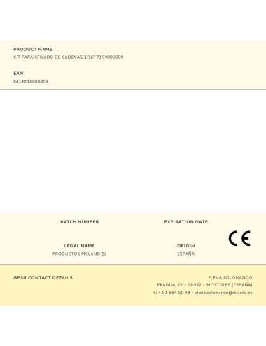 Kit para afilado de cadenas 3/16" 7199000009