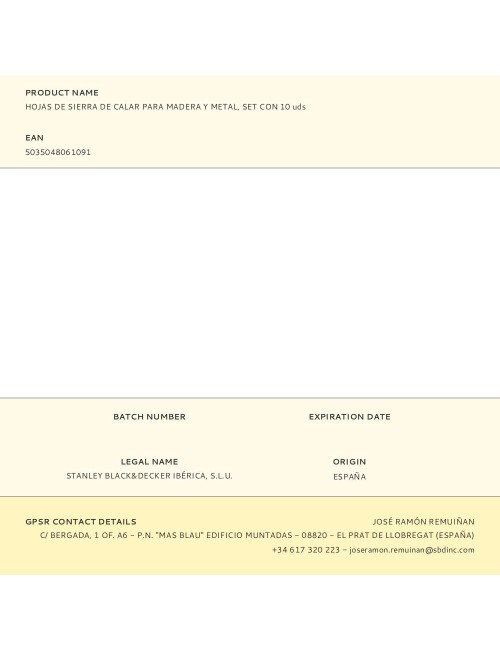 Hojas de sierra de calar para madera y metal, set con 10 uds