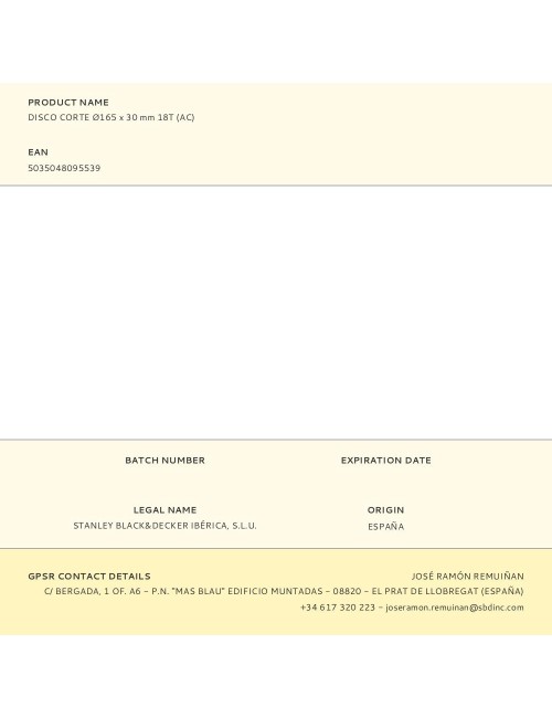 Disco corte ø165 x 30 mm 18t (ac)