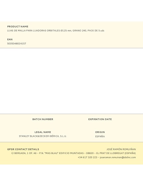 Lijas de malla para lijadoras orbitales ø125 mm, grano 240, pack de 5 uds