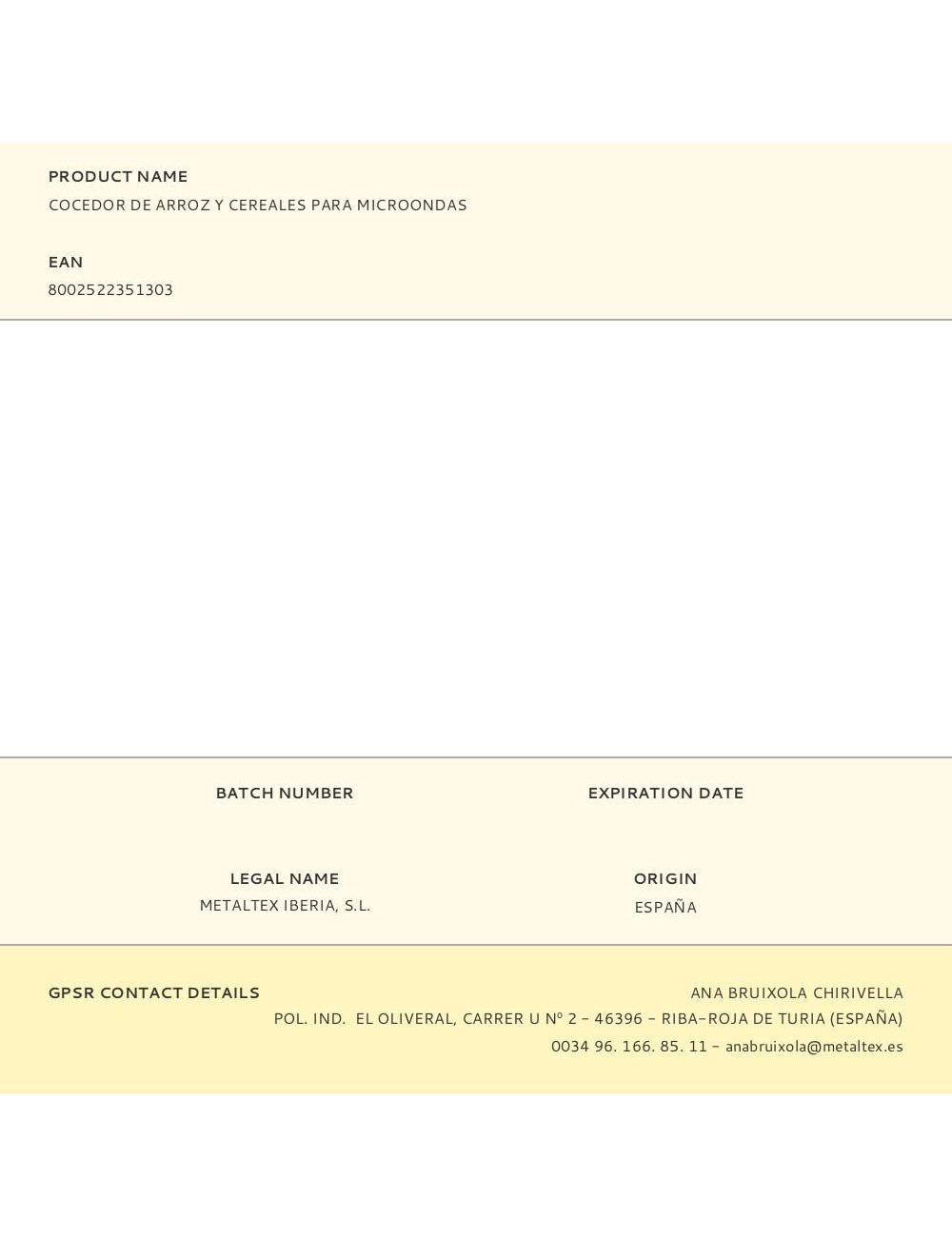 Cocedor de arroz y cereales para microondas