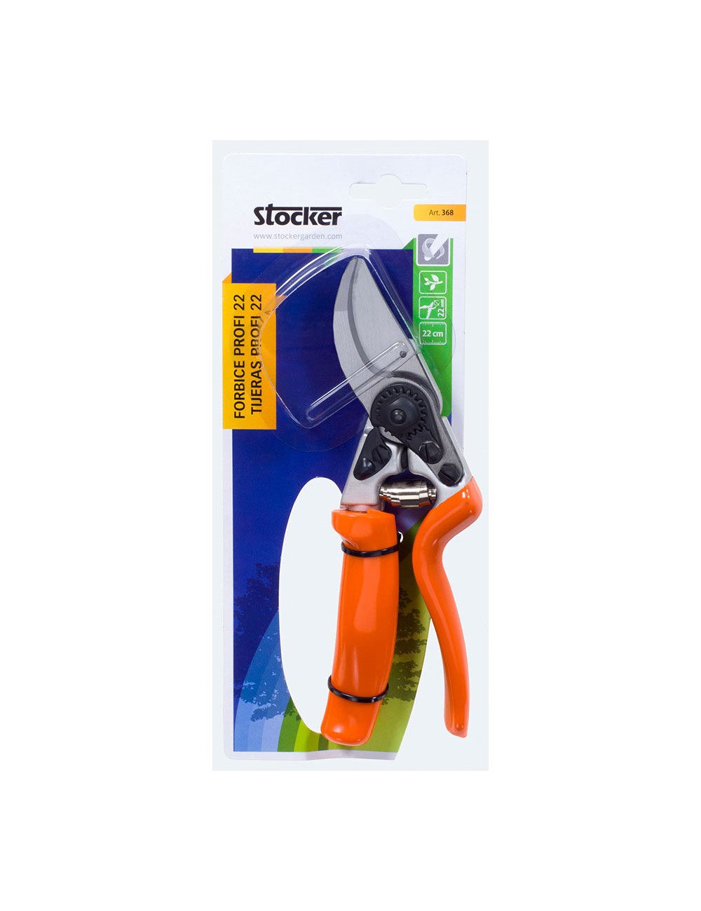 Tijera profi bypass 22 con mango giratorio. longitud: 22 cm