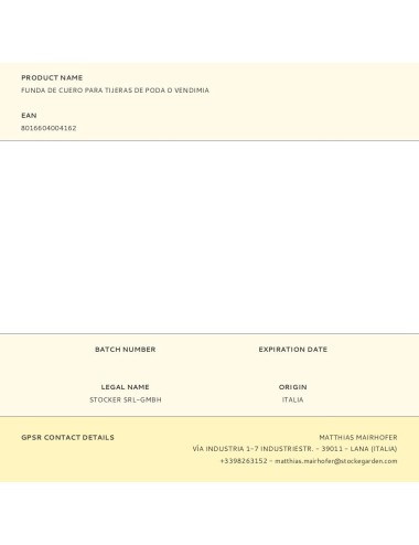 Funda de cuero para tijeras de poda o vendimia