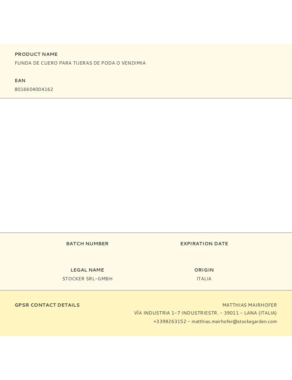 Funda de cuero para tijeras de poda o vendimia