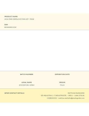 Hoja para serrucho para art. 79034